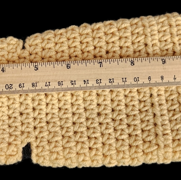 Handmade yellow crocheted doggie Sweater for small puppy or small dog - Picture 7 of 8